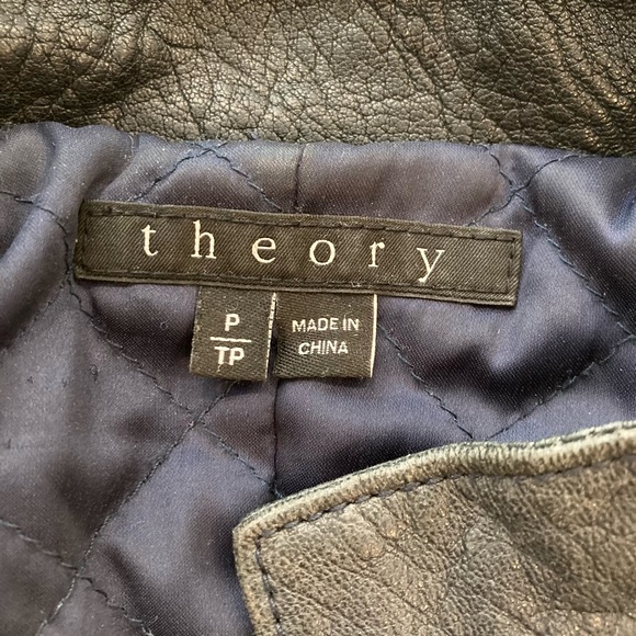 Excellent condition Theory Leather Motorcycle Jacket! - Picture 3 of 6